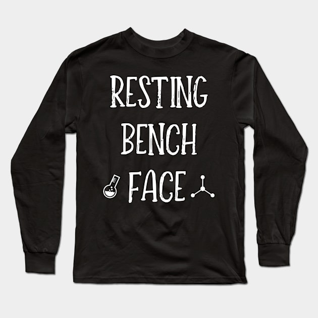 Resting Bench Face - White Long Sleeve T-Shirt by StopperSaysDsgn